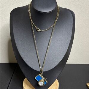 Vintage Style Camera Pendant Photography Photographer Long Necklace